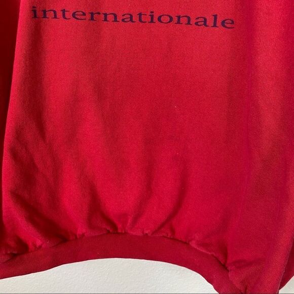 Vintage 90’s e.n.u.f. Internationale Red Oversized Sweatshirt - Picture 7 of 8